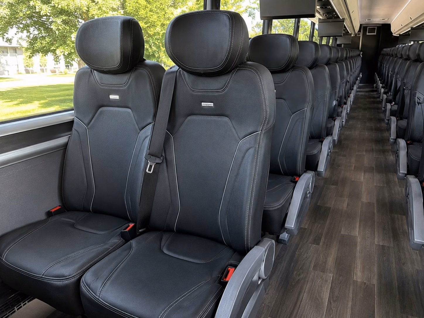 56 passenger charter bus interior